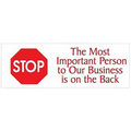 Stop Sign Panoramic Photo Hand Mirror (1.625" x 4.625")